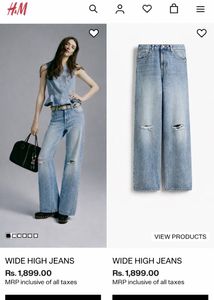 H&M straight high jeans