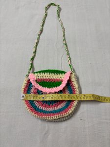 🆕Multicoloured Crochet Pouch Bags(Set of 2)