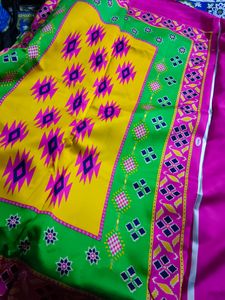 Green Crape Silk Saree