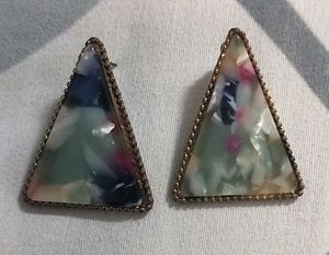 Unique Triangle Dangle Earrings