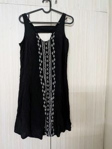 Black Embroidered Dress