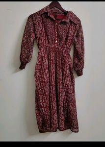 Maroon Georgette Frock