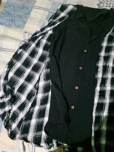 Chic Plaid Overlay Dress