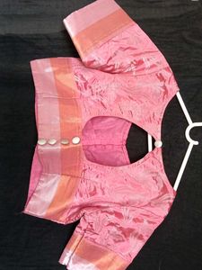 Designer Pink Brocade Blouse