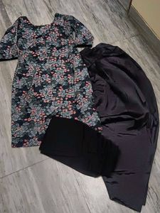 3 Pcs Dhoti Kurti Legging Suit