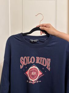 Navy Blue Sweatshirt with Pockets