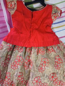 Embroidered Red and Gold Lehenga Choli