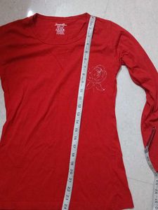 Red Long Sleeve Tee