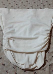 Chic White Cowl Neck Sleeveless top
