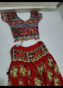 Vibrant Red Embroidered Lehenga Choli