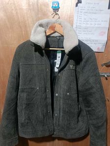 unisex Grey Corduroy Jacket