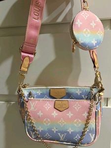 Lv inspired rainbow pochette