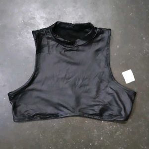 Sleek Black Crop Top