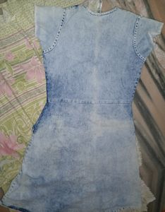 Cotton Denim Dress, Fit S&amp;M Both, Branded Dress