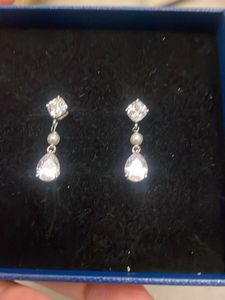 Delicate earrings, 92.5 silver