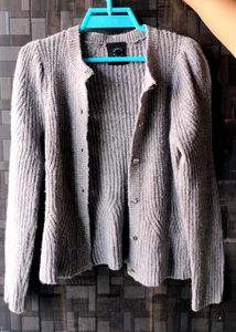 Grey Knit Cardigan