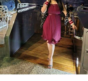 Elegant Pleated Midi Dress