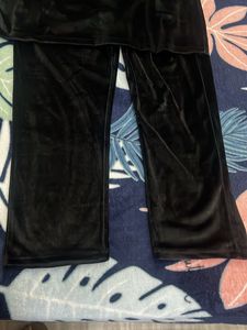 Black Velvet embroidery co ord set