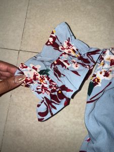 Floral Off-Shoulder Ruffle Dress