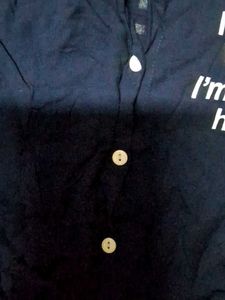 Navy blue knot top