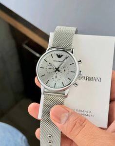 Emporio Armani Silver Mesh WatchLuigi Formals# Dia
