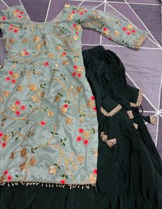 Punjabi embroidered lehnga set ✨