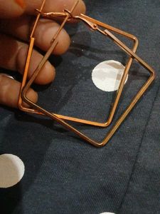 Geometric Square Hoop Earrings