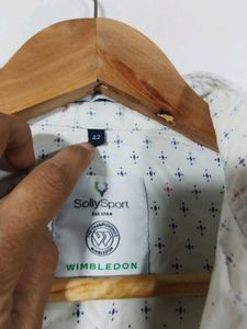 Solly White Printed Casual Shirt (Men)