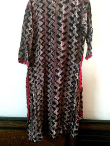 Red And Black Traditional Kurti