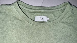 Solid Green Relaxed Fit T-Shirt