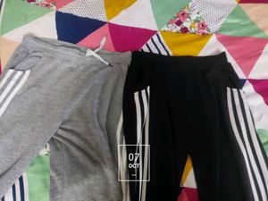 Classic Striped Sweatpants (Black &amp; Grey)