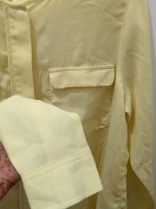 Chic Yellow Button-Up Shirt