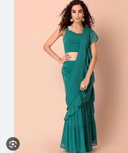 Ruffled Ready To Wear Saree Wore Just Once