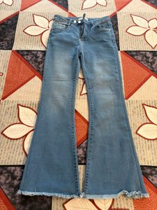 Women's Flared Blue Jeans