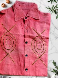 Embroidered Pink Shirt