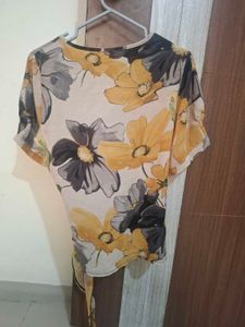 Floral Print Sheer Top