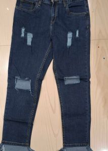Women Blue Skinny Fit Mid-Rise Mildly Distressed S