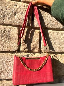 PRICE DROP Red/Maroon Sling Bag Cum Handbag