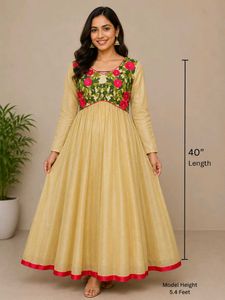 Elegant Embroidered Ethnic Gown