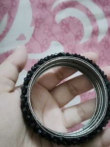 192.Sparkling Black Crystal Bangles