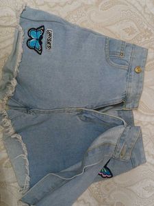 denim skort