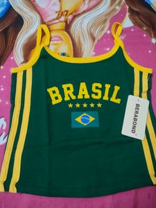 Brazil Themed Green Tank Top