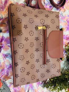 LV Inspired Pink Satchel