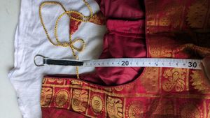 Designer Red &amp; Gold Banarasi Silk Blouse