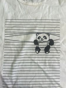Cute Cat &amp; Panda T-Shirts - Set of 2