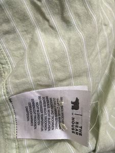 The bear house Light Green Striped Casual Shirt