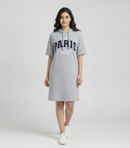 Grey Paris Hoodie Dress