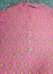 Pink Printed Kurta