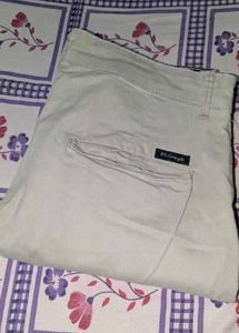 Pista Green Straight Fit Chino Trousers