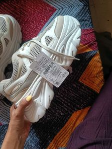Women's Beige Chunky Sneakers